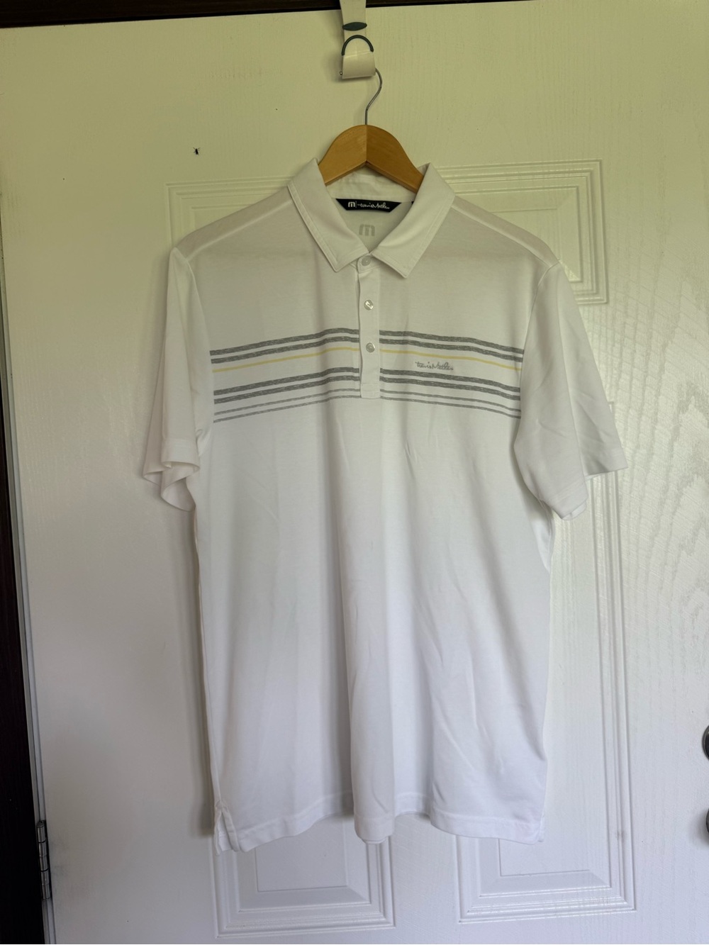 2 for $30 sale: Travis Mathew white golf perfect view polo shirt / L